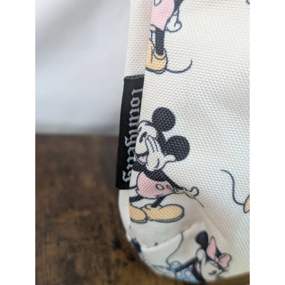 Disney Loungefly Mickey Minnie Mouse AOP Canvas Crossbody Passport Bag